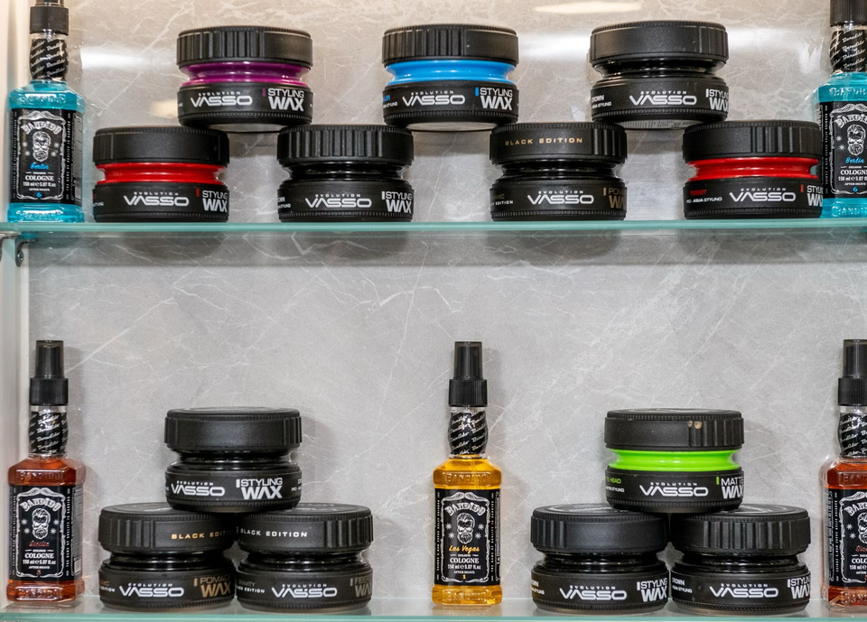 Styling wax and cologne stocked at Grays